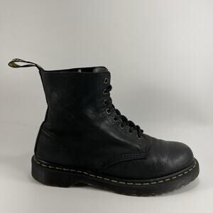 Dr. Martens Doc 1460 Pascal Combat Boots Womens Size 9 Black Leather 8-Eye
